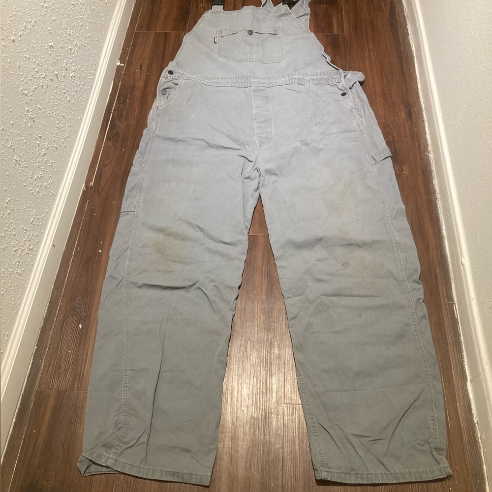 Men's Gray Crude Overalls Size Big and Tall 2x.